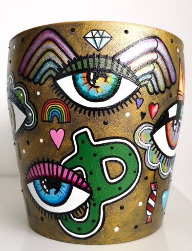 Design mit dem Titel "Pot de fleurs - Kat…" von Katya M, Original-Kunstwerk