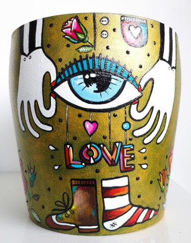 Design intitulada "Pot de fleurs - Kat…" por Katya M, Obras de arte originais, Cerâmica