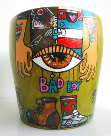 Design mit dem Titel "Pot de fleurs- Katy…" von Katya M, Original-Kunstwerk, Keramik