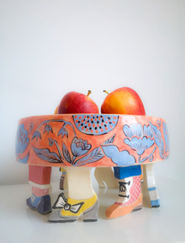 Design intitolato "Vase à fruits - Kat…" da Katya M, Opera d'arte originale, Tavola arte