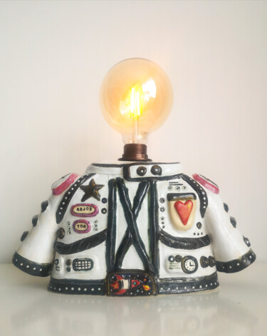 Design intitulée "Lampe de table - Ma…" par Katya M, Œuvre d'art originale, Luminaire