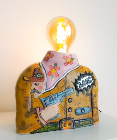 设计 标题为“Lampe de table  -…” 由Katya M, 原创艺术品, 泛光灯