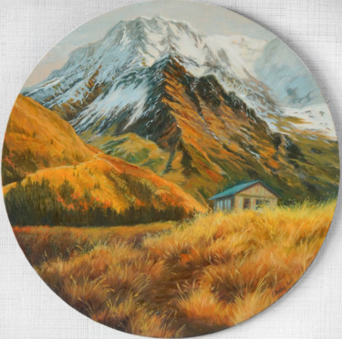 L'isolation volontaire dans les montagnes Painting titled "L'isolation volonta…" by Katia Zhevno, Original Art, Oil Mounted on Other rigid panel