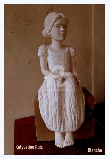 Sculpture titled "Blanche" by Katyveline Ruiz, Original Artwork, Clay
