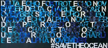 Картина под названием "Save our oceans no.…" - Anita Kaufmann, Подлинное произведение искусства, Акрил