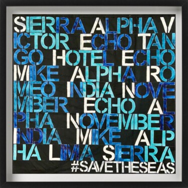Malerei mit dem Titel "Save the oceans no.…" von Anita Kaufmann, Original-Kunstwerk, Acryl