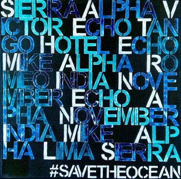 Malarstwo zatytułowany „Save our oceans no.…” autorstwa Anita Kaufmann, Oryginalna praca, Akryl