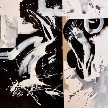 Pintura intitulada "Abstract no. 4622 X…" por Anita Kaufmann, Obras de arte originais, Acrílico