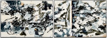 Malerei mit dem Titel "Abstract no. 421 bl…" von Anita Kaufmann, Original-Kunstwerk, Acryl