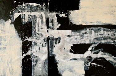 Peinture intitulée "Abstract in black a…" par Anita Kaufmann, Œuvre d'art originale, Acrylique