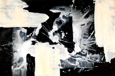 Pintura intitulada "Abstract in black a…" por Anita Kaufmann, Obras de arte originais, Acrílico