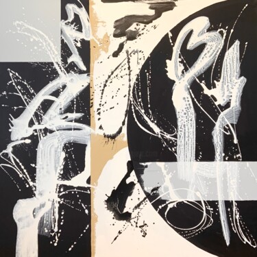 Malarstwo zatytułowany „Abstract no. 524 bl…” autorstwa Anita Kaufmann, Oryginalna praca, Akryl