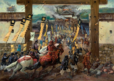Peinture intitulée "Capture of the daim…" par George Shchegol, Œuvre d'art originale, Huile Monté sur Châssis en bois