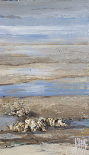 Pintura titulada "Les rochers" por Michèle Kaus (Kaus), Obra de arte original, Acrílico