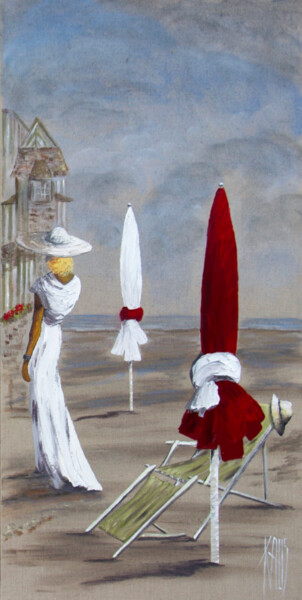 Pintura titulada "Normandie 2" por Michèle Kaus (Kaus), Obra de arte original, Acrílico Montado en Bastidor de camilla de ma…