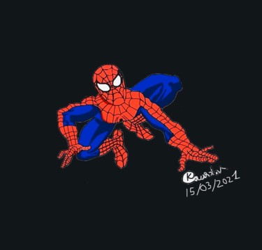 Digital Arts titled "SpiderMan" by Kaustov Moni Borah, Original Artwork, 2D Digital Work