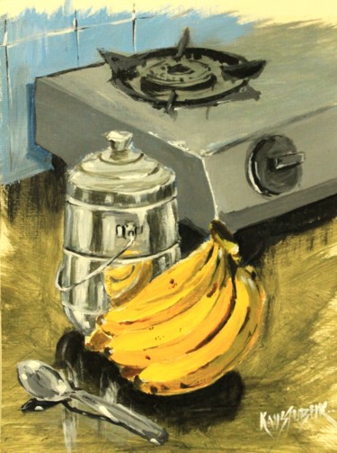 Painting titled "Banana" by Kaustubh Kavathekar, Original Artwork