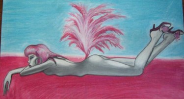 Painting titled "Ariane au repos" by Kaya, Original Artwork