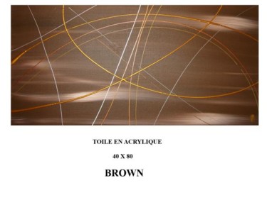 Peinture intitulée "BROWN" par Kaÿa, Œuvre d'art originale, Huile
