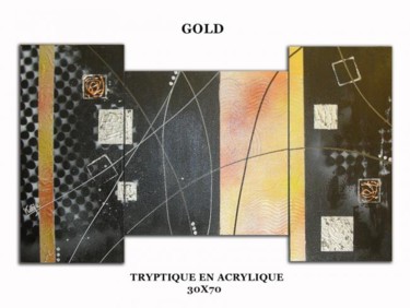 Peinture intitulée "GOLD" par Kaÿa, Œuvre d'art originale, Huile