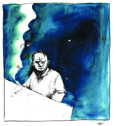 Rysunek zatytułowany „The Pianist” autorstwa Kayen, Oryginalna praca, Atrament