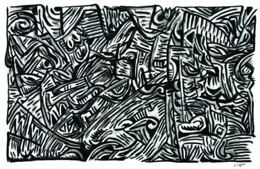 Tekening getiteld "Near the river" door Kayen, Origineel Kunstwerk, Inkt