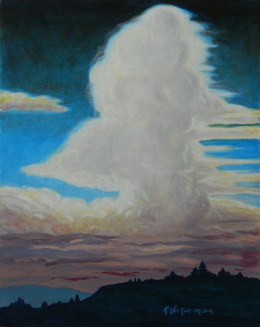 Peinture intitulée "Summer Thunder" par Kay Vickerman, Œuvre d'art originale, Acrylique