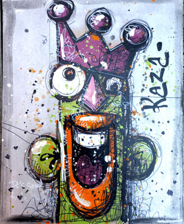 Painting titled "It's good to be the…" by Kaza, Original Artwork, Acrylic