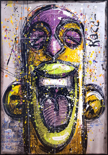 Schilderij getiteld "I am what I am -  03" door Kaza, Origineel Kunstwerk, Acryl