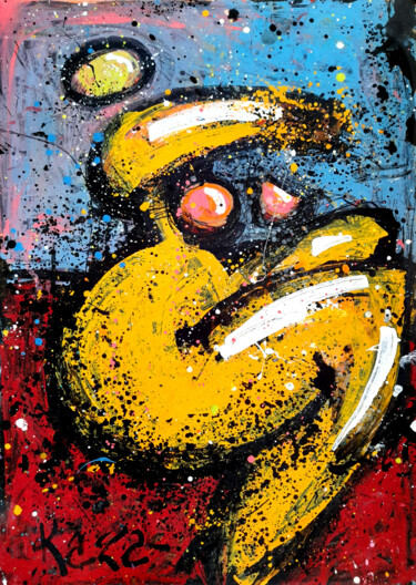 Картина под названием "Déesse 13" - Kaza, Подлинное произведение искусства, Акрил Установлен на Деревянная рама для носилок