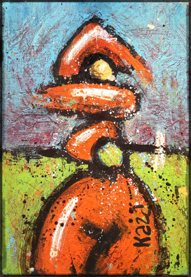 Картина под названием "Déesse 03" - Kaza, Подлинное произведение искусства, Акрил Установлен на Деревянная рама для носилок