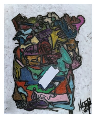 Картина под названием "Unblemished heart II" - Kazi Muhammed Taki, Подлинное произведение искусства, Пастель