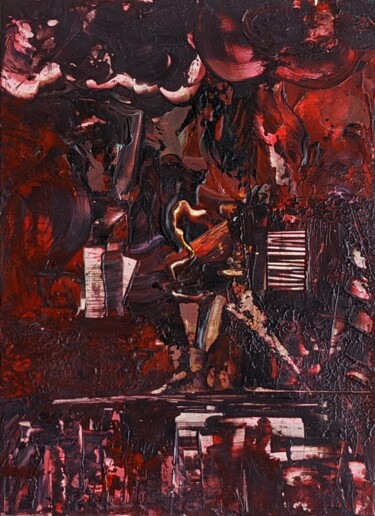 Pittura intitolato "A living factory XVI" da Kazi Muhammed Taki, Opera d'arte originale, Acrilico