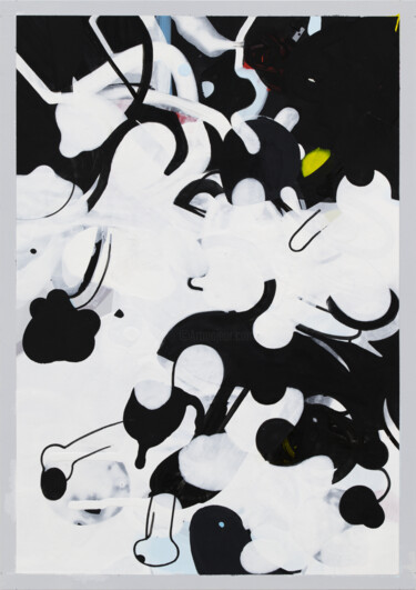 Schilderij getiteld "Untitled (20240125)" door Kazuhiro Higashi, Origineel Kunstwerk, Acryl