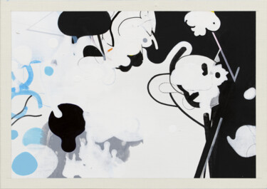 Dessin intitulée "Untitled (20240412)" par Kazuhiro Higashi, Œuvre d'art originale, Acrylique