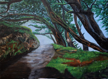 Painting titled "Under the Canopy" by Pique, Original Artwork, Acrylic