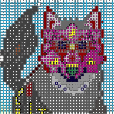 Digital Arts titled "Tetris Wolf" by Kbrind, Original Artwork, 2D Digital Work