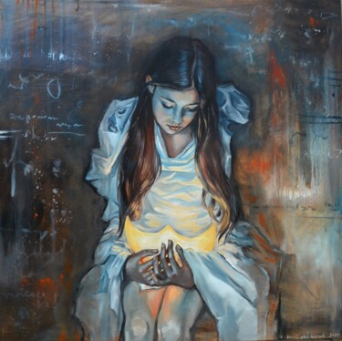 Malerei mit dem Titel "Dzieci Ziemi" von Katarzyna Bruniewska-Gierczak, Original-Kunstwerk, Öl