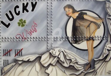 Peinture intitulée "Lucky n' Up" par K.Collard, Œuvre d'art originale, Huile
