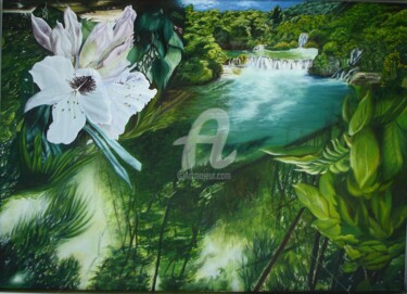 Malerei mit dem Titel "About Life-II, Same…" von Keanu Dahinden, Original-Kunstwerk, Öl