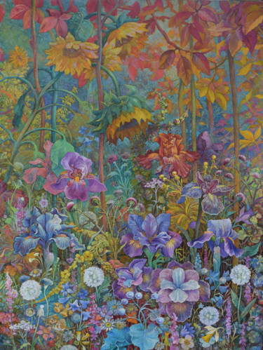 Peinture intitulée "Colors of summer" par Aleksandr Vutianov, Œuvre d'art originale, Huile Monté sur Châssis en bois