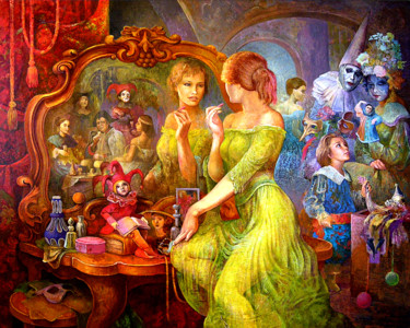 Malerei mit dem Titel "Premieres" von Aleksandr Vutianov, Original-Kunstwerk, Öl