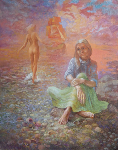 Painting titled "Exspectatio" by Aleksandr Vutianov, Original Artwork, Oil