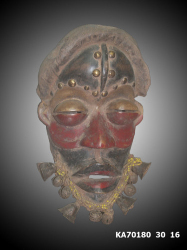 Escultura titulada "Masque Dan de la co…" por Kebe, Obra de arte original, Madera