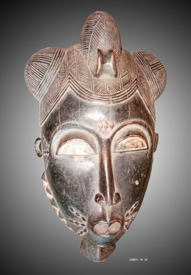 Scultura intitolato "Masque Baoulé  art…" da Kebe, Opera d'arte originale, Legno