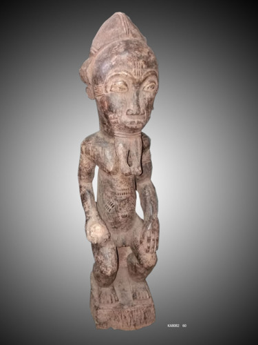 Скульптура под названием "Statuette Baoulé  a…" - Kebe, Подлинное произведение искусства, Дерево