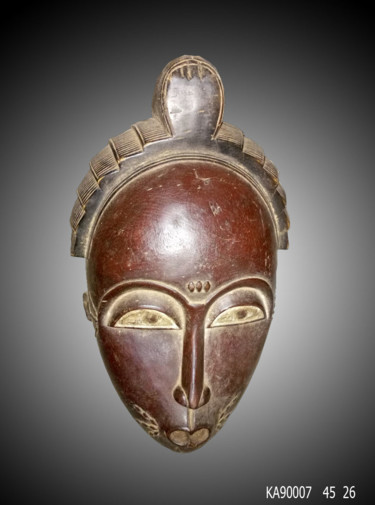 Scultura intitolato "Masque Baoulé art t…" da Kebe, Opera d'arte originale, Legno