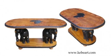 Design intitulée "Table Basse avec él…" par Kebe, Œuvre d'art originale