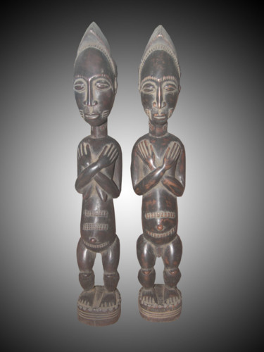 Sculpture titled "KA90307" by Kebe, Original Artwork, Wood