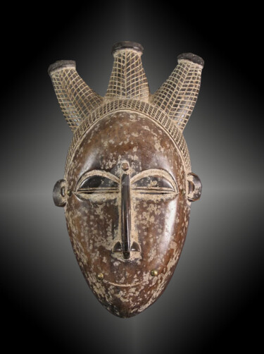 Masque Atié art tribal art premier KA21ART009 Γλυπτική με τίτλο "Masque Atié art tri…" από Kebe, Αυθεντικά έργα τέχνης, Ξύλο